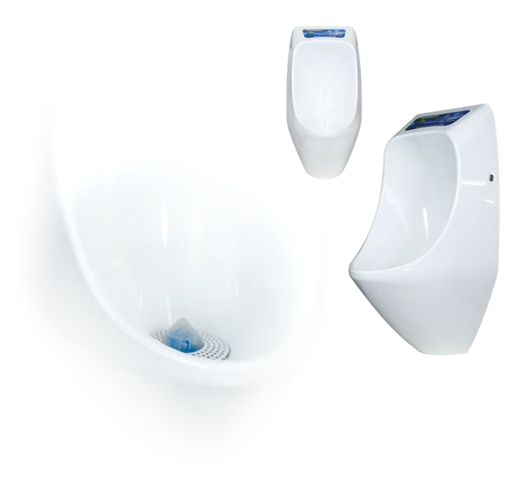 URIMAT eco plus, manufacturer page header showing the bowl from the side and from above