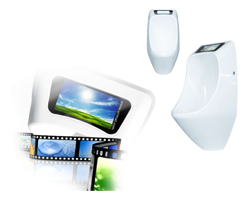 URIMAT eco video, manufacturer page header showing the screen panel and the bowl from the side